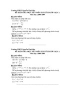 dề kiểm tra một tiết số phức