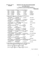 Đề thi Anh 10 cb Cuối năm 2008 - 2009 của tỉnh Thái Bình