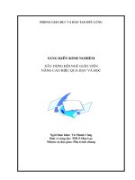 SKKN xây dưng đội ngũ giáo viên nâng cao hiệu quả dạy và học