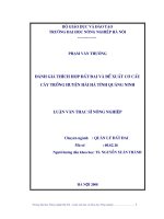 [Luận văn]đánh giá thích hợp đất đai và đề xuất cơ cấu cây trồng huyện hải hà, tỉnh quảng ninh 