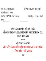 Báo cáo chuyên đề hội thảo.