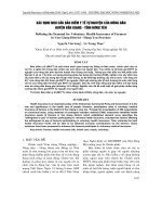 XáC ĐịNH NHU CầU BảO HIểM Y Tế Tự NGUYệN CủA NÔNG DÂN HUYệN VĂN GIANG - TỉNH HƯNG YÊN