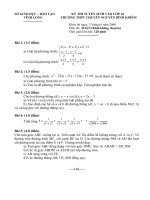 Đề Toán Vào THPT Chuyên Nguyễn Bỉnh Khiêm-TP Vĩnh Long