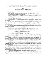 Chuẩn kiến thức kĩ năng lịch sử lớp 6 