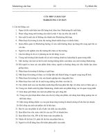 CÂU hỏi và bài tập MARKETING căn bản 