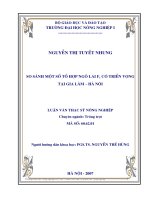 [Luận văn]so sánh một số tổ hợp ngô lai f1 có triển vọng tại gia lâm   hà nội 