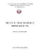 BÀI GIẢNG ỨNG DỤNG TIN học TRONG xây DỰNG 