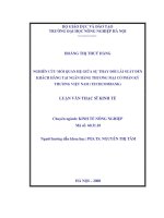 [Luận văn]nghiên cứu mối quan hệ giữa sự thay đổi lãi xuất đến khách hàng tại ngân hàng thương mại cổ phần kỹ thương việt nam (TECHCOMBANK) 