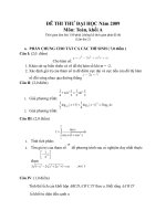 ĐỀ THI THỬ ĐH KHỐI A