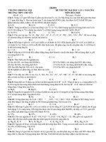 TRƯỜNG ĐHSP HÀ NỘI    ĐỀ THI THỬ ĐẠI HỌC LẦN 1 NĂM 2011 TRƯỜNG THPT CHUYÊN    MÔN HÓA HỌC