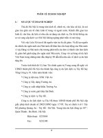 THỰC TRẠNG HOẠT ĐỘNG KINH DOANH CỦA CÔNG TY DU LỊCH DỊCH VỤ TÂY HỒ