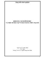 áp dụng khoảng cách vào bất đẳng thức