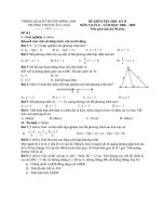Kiểm tra học kỳ II toán 8 (2008-2009)