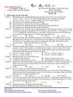 ĐỀ THI THỬ ĐẠI HỌC CAO ĐẲNG MÔN SINH HỌC 1