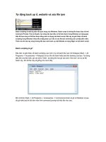 Tự động back up ổ.