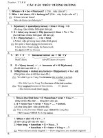 MỘT SỐ MẪU CÂU LUYỆN KỸ NĂNG VIẾT