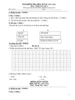 Đề thi và đáp án TV1 HKII (08-09)