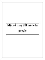 Một số thay đổi mới của google 