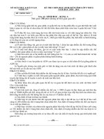 ĐỀ THI CHỌN HỌC SINH GIỎI TỈNH LỚP 9 THCS NĂM 2010-2011 MÔN SINH HỌC - SỞ GIÁO DỤC VÀ ĐÀO TẠO NGHỆ AN