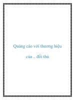 Quảng cáo với thương hiệu của    đối thủ 