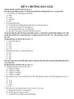 Đề thi đại học hóa (Đề 9+hướng dẫn giải)