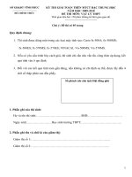 ĐỀ THI GIẢI TOÁN TRÊN MÁY TÍNH CẦM TAY BẬC TRUNG HỌC NĂM HỌC 2009-2010 MÔN VẬT LÝ THPT