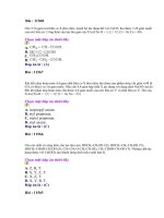 Bộ đề trắc nghiệm-Đáp án số 120 môn Hóa