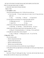 ĐỀ THI TUYỂN SINH VÀO KHỐI TRUNG HỌC PHỔ THÔNG CHUYÊN NĂM 2008 CỦA ĐẠI HỌC KHOA HỌC TỰ NHIÊN.