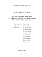 XÂY DỰNG GÓI GIẢI PHÁP TÀI CHÍNH KÍCH THÍCH KINH TẾ VỚI MỤC TIÊU CHỐNG SUY GIẢM TĂNG TRƯỞNG GIAI ĐOẠN 2009 – 2010