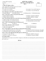 đề kiểm tra 15'''' địa 11 đề A