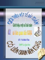 Giới thiệu bài toán có LQKSHS