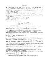 Một số bài tập về mặt cầu (Hình giải tích)