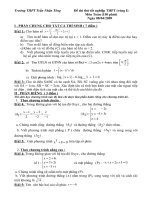 ĐỀ THI THỬ VÒNG I