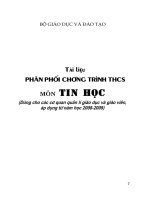 Khung PPCT môn Tin học