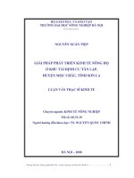 [Luận văn]giải pháp phát triển kinh tế nông hộ ở khu tái định cư tân lập, huyện mộc châu, tỉnh sơn la 