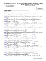 ĐỀ THI TỐT NGHIỆP TRUNG HỌC PHỔ THÔNG NĂM 2012 Môn thi HOÁ HỌC
