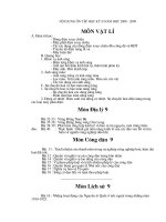 Đề cương ôn tập Khối 9 của PGD (Đầy đủ)