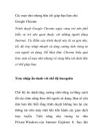 Các mẹo nhỏ nhưng hữu ích giúp bạn làm chủ google chrome 