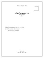 Đề trắc nghiệm dự thi  9