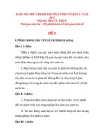 14 ĐỀ THI THỬ CD&DH TRƯỜNG TPHP VÕ QUẾ 1- NĂM 2011 Môn thi: ĐỊA LÝ, Khối C