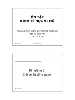ÔN TẬP KINH TẾ HỌC VI MÔ