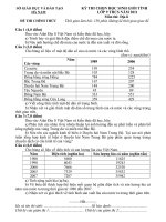 ĐỀ THI CHỌN HỌC SINH GIỎI TỈNH HÀ NAM LỚP 9 THCS NĂM 2011 MÔN ĐỊA LÝ