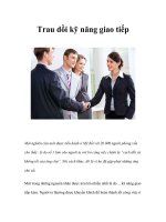 Trau dồi  kỹ năng giao tiếp 