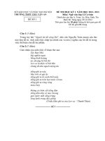 ĐỀ THI HỌC KỲ I  NĂM HỌC 2012- 2013 Môn Ngữ văn lớp 12 Cơ bản TRƯỜNG THPT CHU VĂN AN