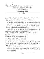 Thi thu lop 10 mon Hoa hoc