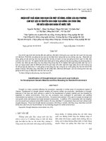 NHẬN BIẾT KHẢ NĂNG CHỊU HẠN CỦA MỘT SỐ DÒNG, GIỐNG LÚA ĐỊA PHƯƠNG LÀM VẬT LIỆU DI TRUYỀN CHO CHỌN TẠO GIỐNG LÚA THÍCH ỨNG VỚI ĐIỀU KIỆN KHÓ KHĂN VỀ NƯỚC TƯỚI