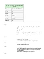 Đề thi HSG sinh 12 TPHCM 2007