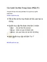 Các lệnh căn bản trong linux (phần IV) 