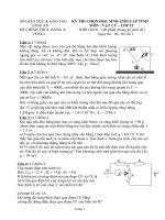 ĐỀ THI CHỌN HỌC SINH GIỎI CẤP TỈNH NĂM HỌC 2011-2012 MÔN VẬT LÝ LỚP 12 – SỞ GIÁO DỤC VÀ ĐÀO TẠO LONG AN