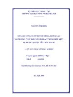 [Luận văn]so sánh năng suất một số dòng, giống lạc và phương pháp bón vôi cho lạc trong điều kiện vụ xuân tại việt yên, bắc giang 
